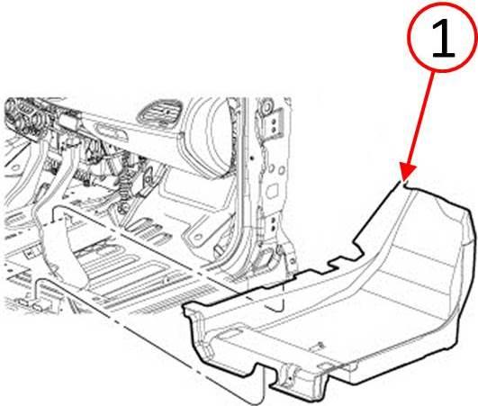 Fig. 14 Install Right Side Front Footwell Carpet