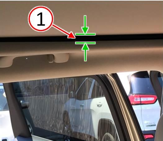 Fig. 1 Gap Between Headliner And Sunroof Shade