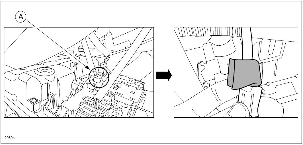 sunroof connector harness (A)