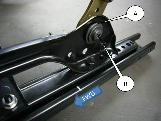 washer (A) for the rear link (B)