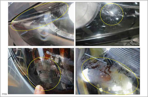 White Milky Stains on Inner Surface of Headlight Lens