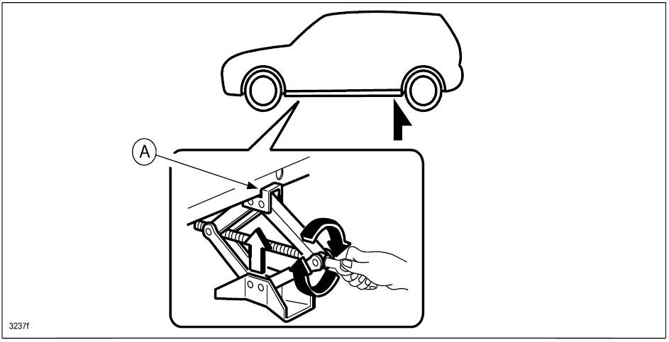 Position the jack under the vehicle