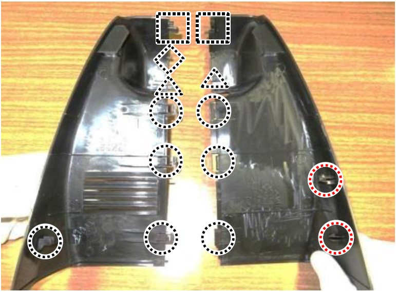 Confirm all fitting tabs of the sensor cover are secure