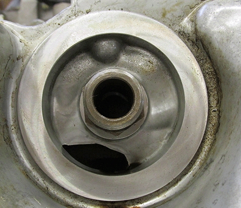 oil pan without the cast over passage