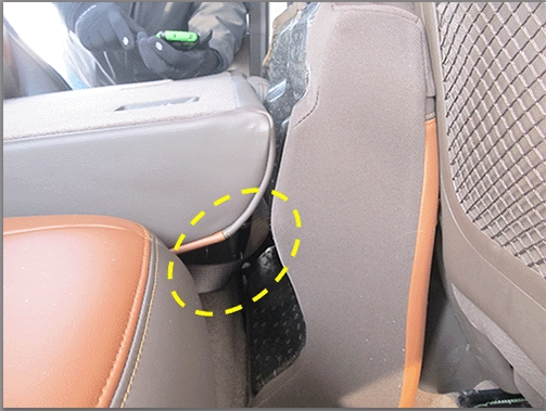 rear center seat belt