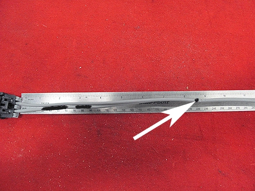 measure 220mm (8.5 in) from the connector