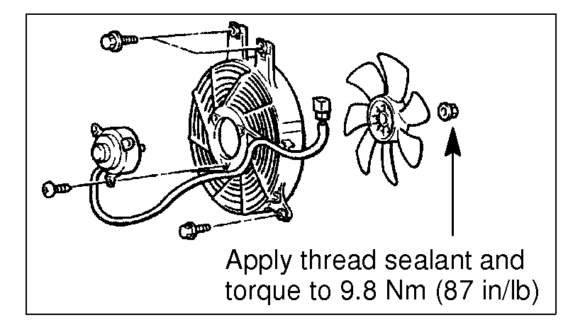 Apply thread sealant (3M8730 or Loctite 271 High-Strength Threadlocker or equivalent)