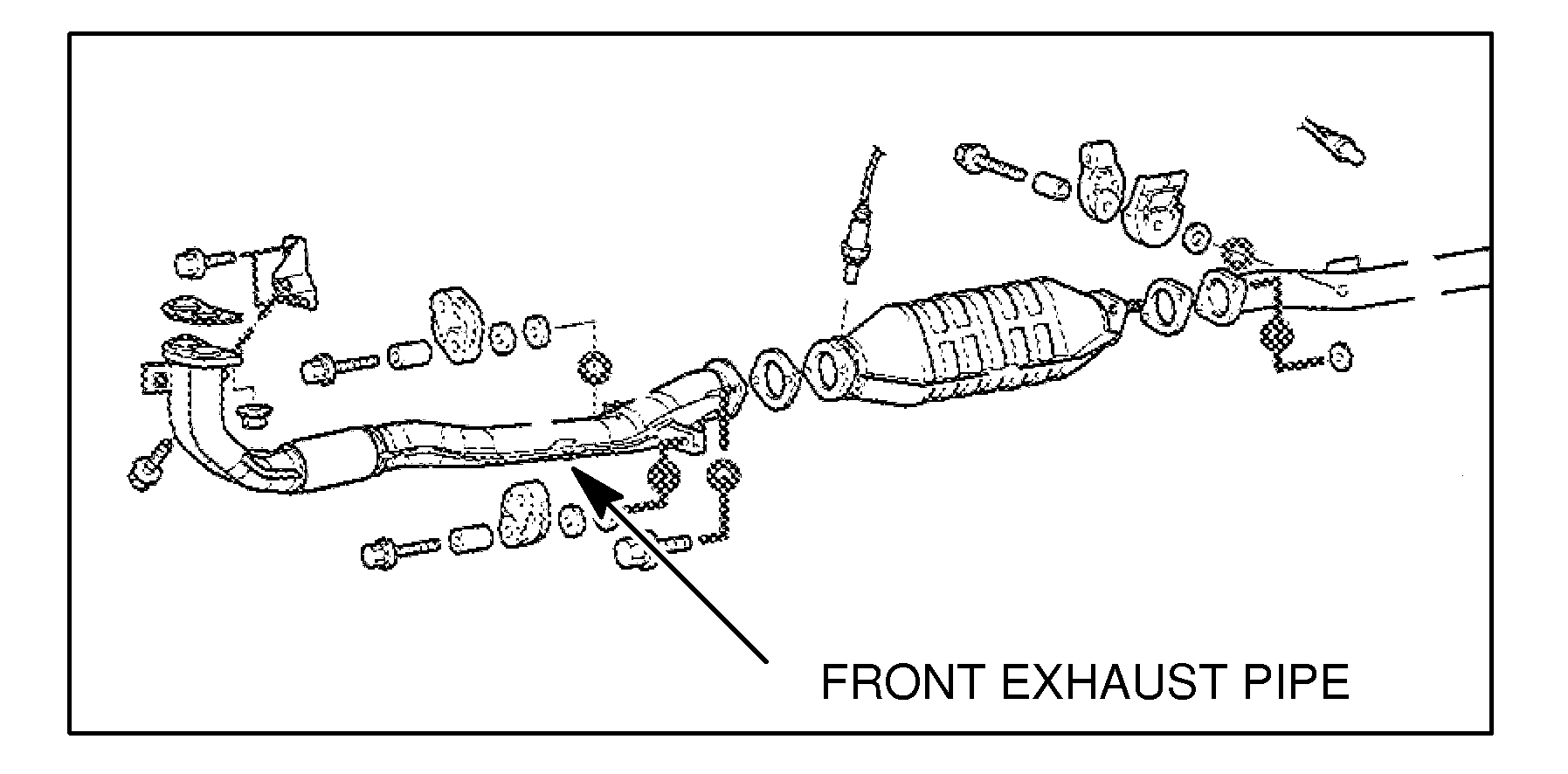 front exhaust pipe assembly