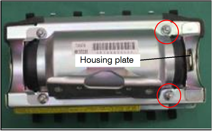 (2) nuts near the housing plate side