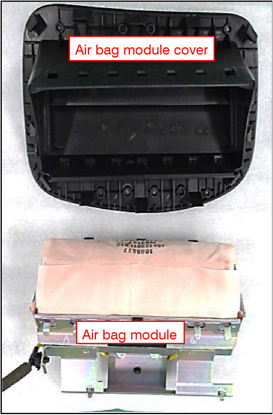 Continue rotating the air bag module until it fully separates from the cover