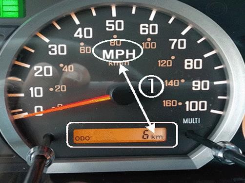 press the odometer switch to display the odometer reading