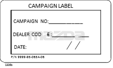 Campaign Labels Recall 8315F