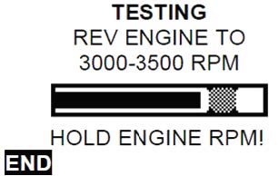 rev the engine to 3,000– 3,500 rpm