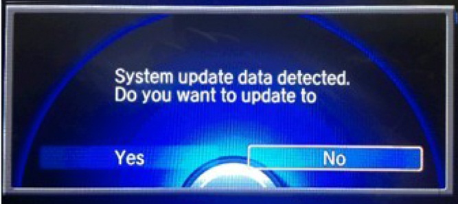 System update data detected