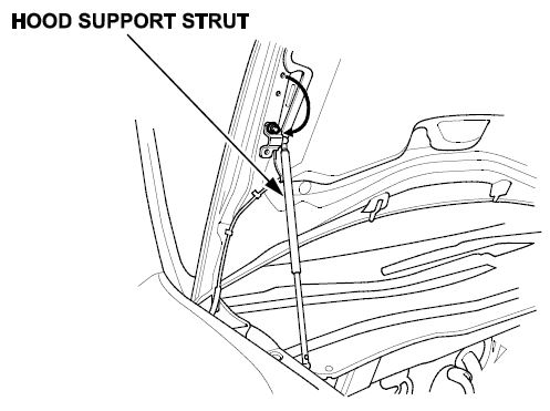 hood support struts