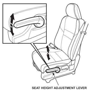 seat height adjustment lever