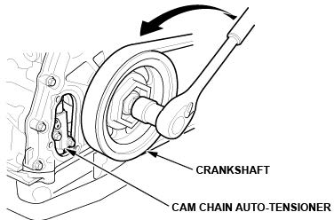 Turn the crankshaft counterclockwise