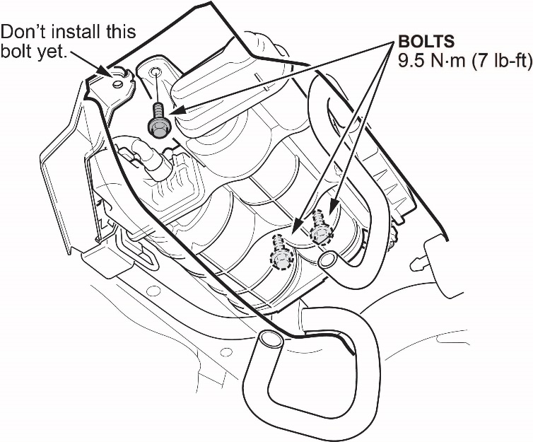 Install the bolt as shown