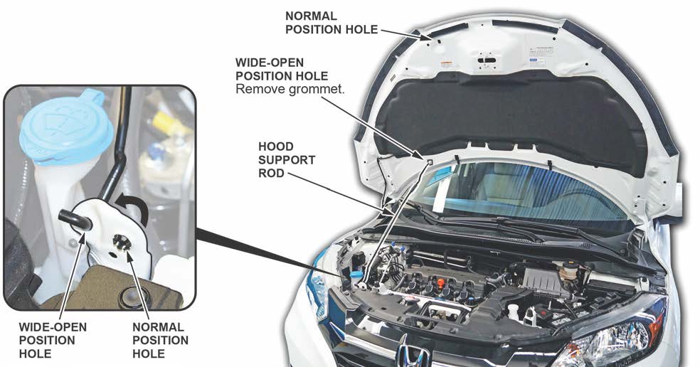 Hood Positions for Vehicle Servicing