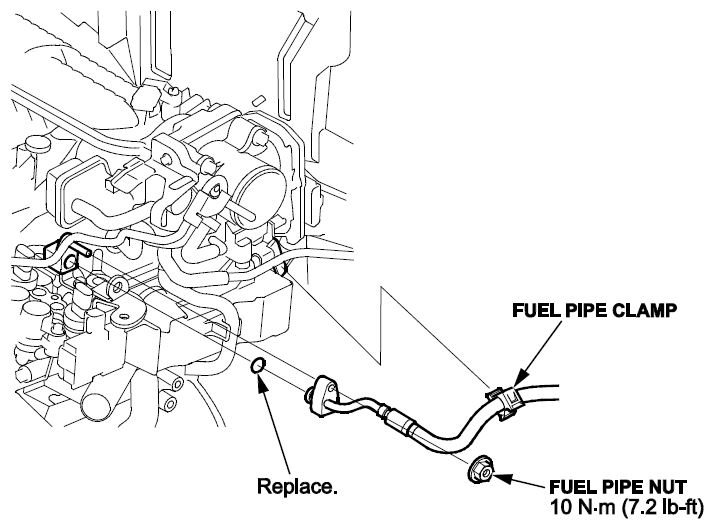 fuel pipe nut and the fuel pipe clamp
