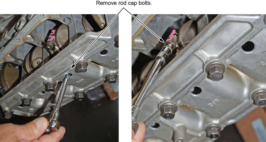 remove the rod caps for cylinders No. 2 and 3