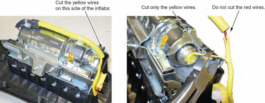 Cut the yellow wires