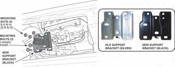 Install the new support bracket