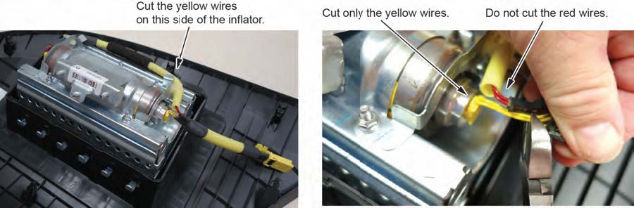 Cut the yellow wires