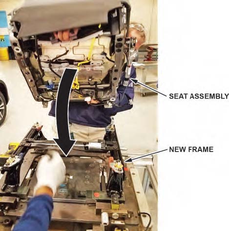 place the passenger's seat onto the new frame