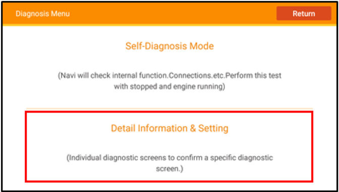 Detail Information & Setting