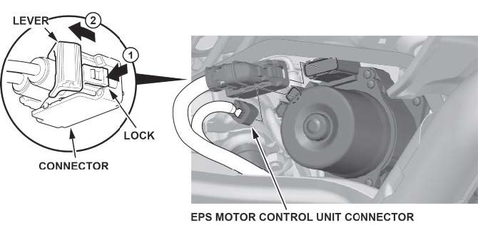 EPS motor control unit connector