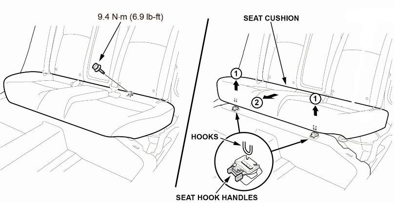 rear seat cushion