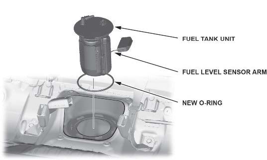 Install the fuel tank unit