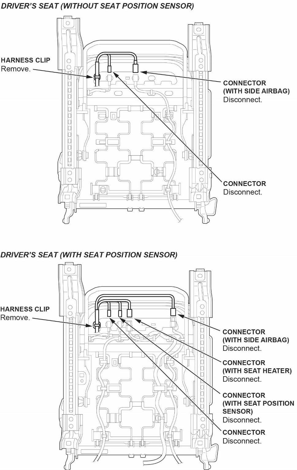 harness clip and connectors