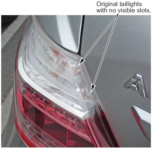 Original taillights with no visible slots