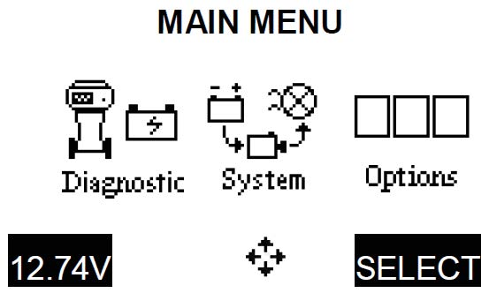 main menu