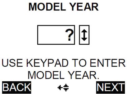 select the model year