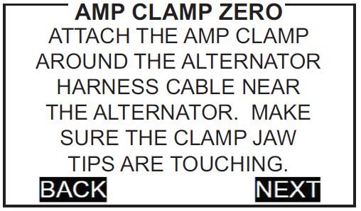 Zero the amp clamp