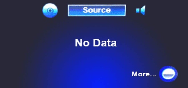 No data screen