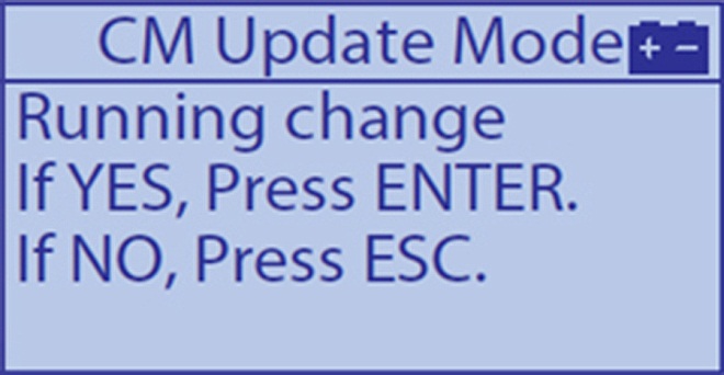 CM Update Mode Running Change