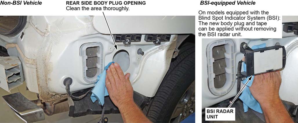 rear side body plug opening