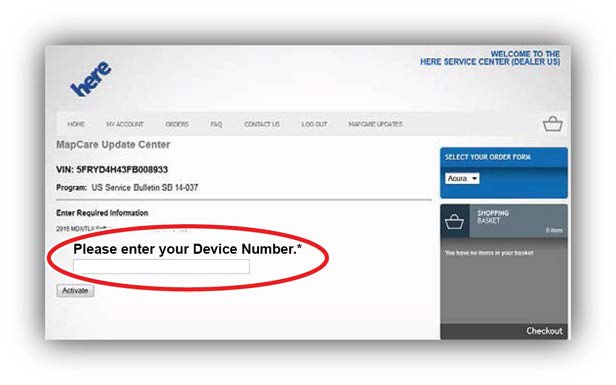 Enter the Device Number