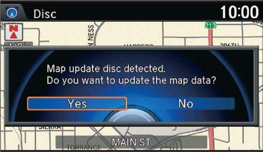 Map update disc detected