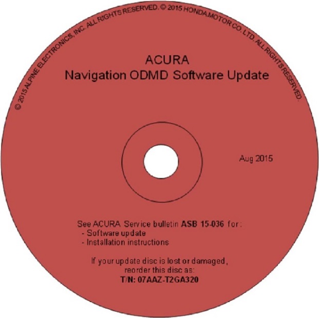 2015 MDX Audio-Navigation System DVD Update (with navigation) (Red)