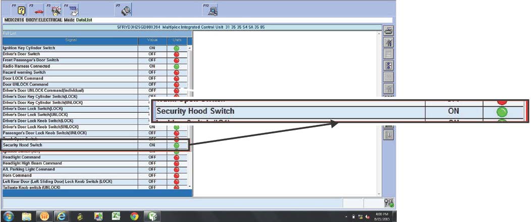 Security Hood Switch