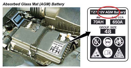 AGM battery and its label