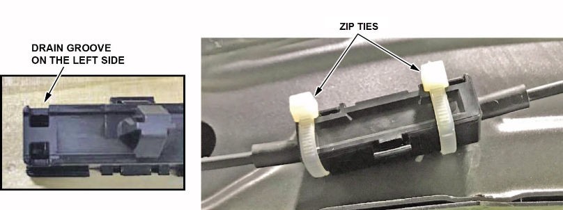 install two zip ties