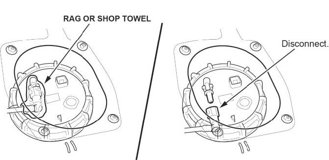 Place a rag or shop towel over the quick-connect fitting