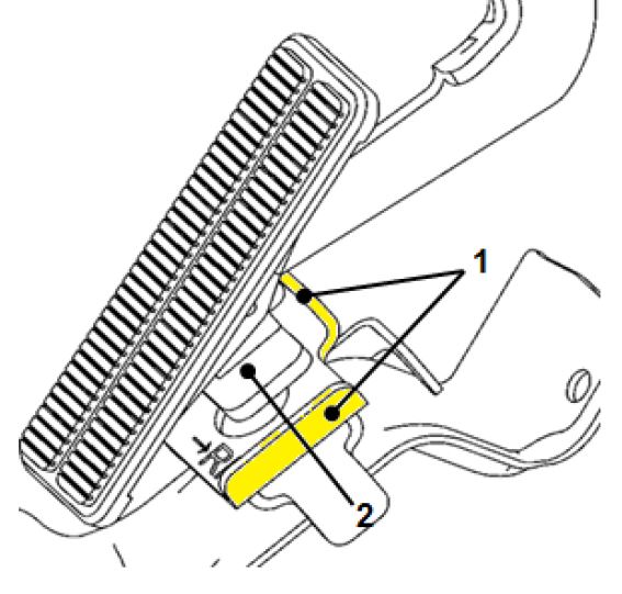 1. Flange (in yellow) 2. Stopper Plate