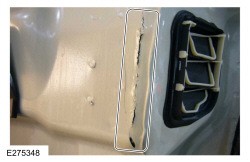 Inspect for holes or gaps on the horizontal and vertical surfaces of the body and liftgate
